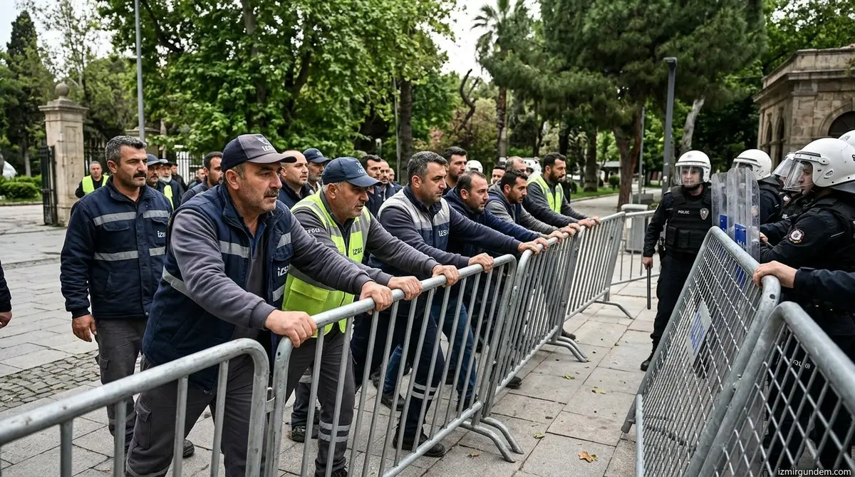İZSU İşçileri Kültürpark'ta Barikatları Zorladı
