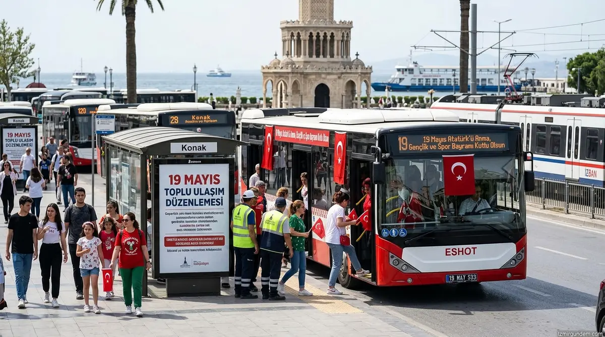 19 Mayıs'ta İzmir'de Toplu Ulaşım Düzenlemesi