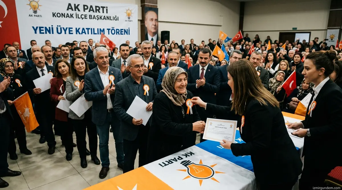 AK Parti Konak'ta gövde gösterisi: 370 yeni üye katıldı