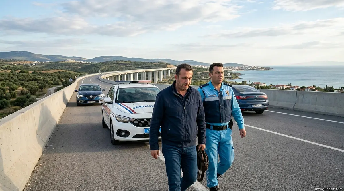 Alaçatı Viyadüğünde Jandarmaya Çarpan Sürücü Serbest