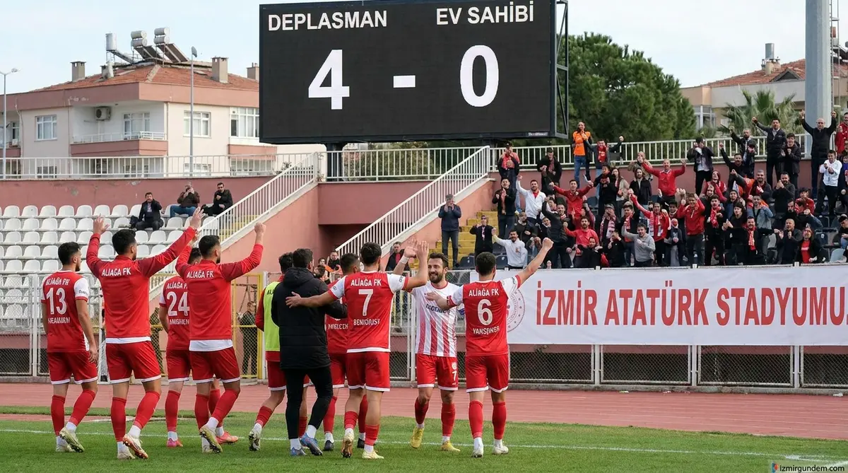 Aliağa FK Deplasmanda 4 Golle Güldü: Zirve Takibi Sürüyor