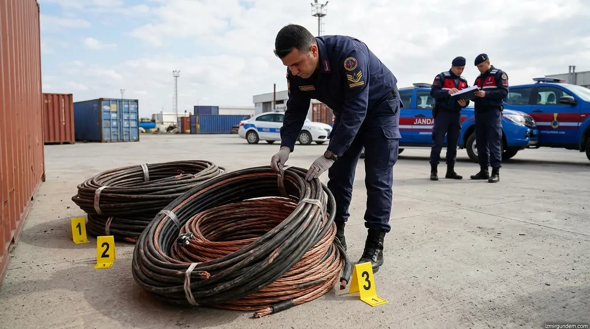 Aliağa'da 5.5 Milyon Liralık Kablo Hırsızlığı: 3 Şüpheli Yakalandı