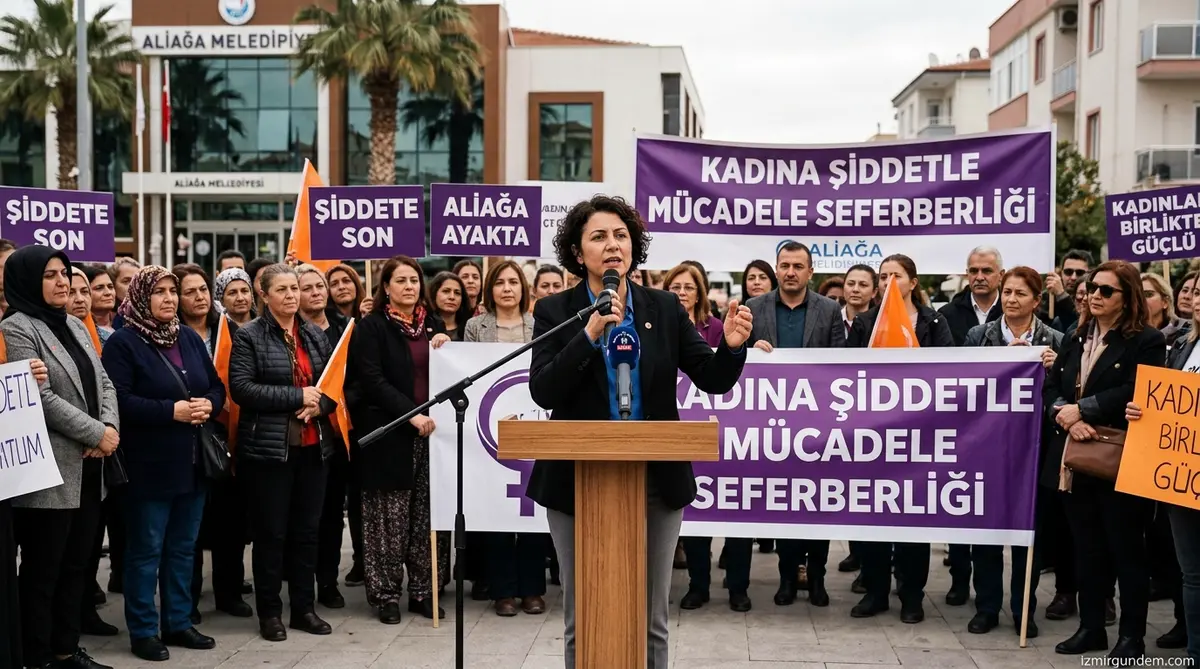 Aliağa'da Kadına Şiddetle Mücadele Seferberliği
