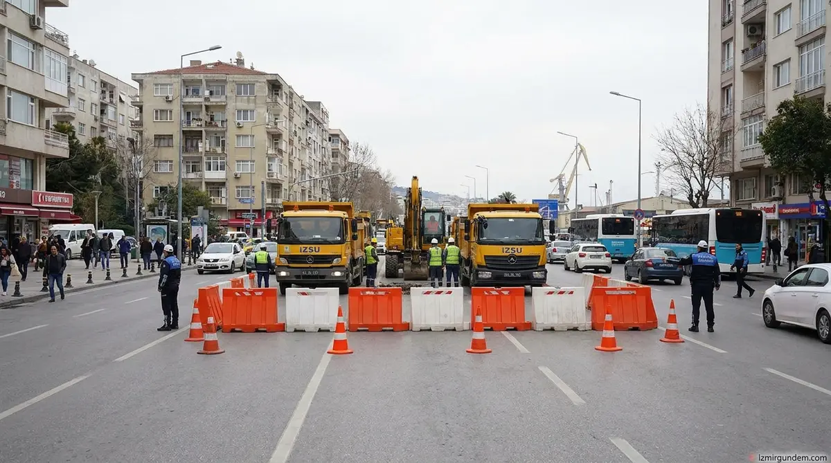 Alsancak Liman Caddesi Trafiğe Kapanıyor: İZSU Mesaisi