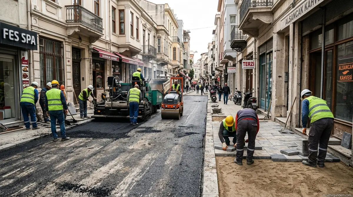 Alsancak'ta Sokaklar Yenileniyor: Konak Harekete Geçti