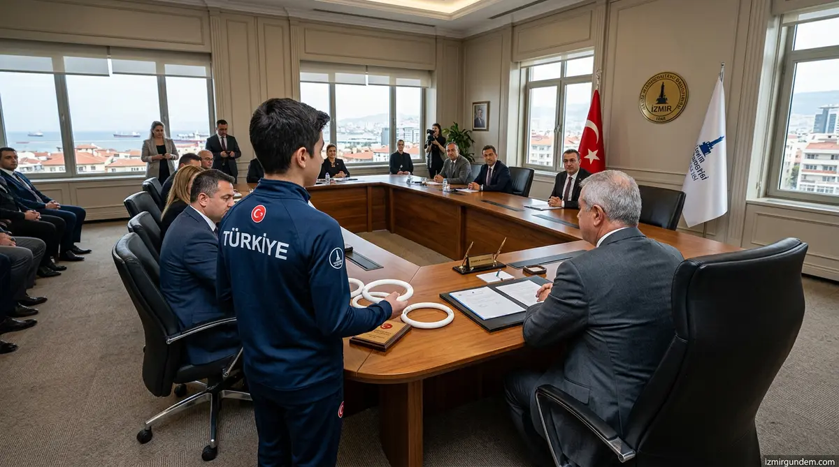 Altan Doğan’dan İzmir’e Çifte Altın: Başkan Tugay Şampiyonu Ağırladı
