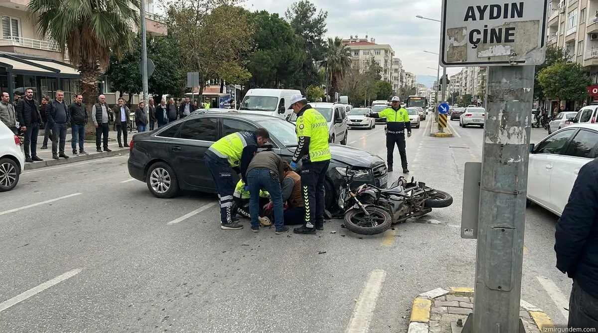 Aydın Çine'de Otomobil Motosikletle Çarpıştı: 2 Yaralı