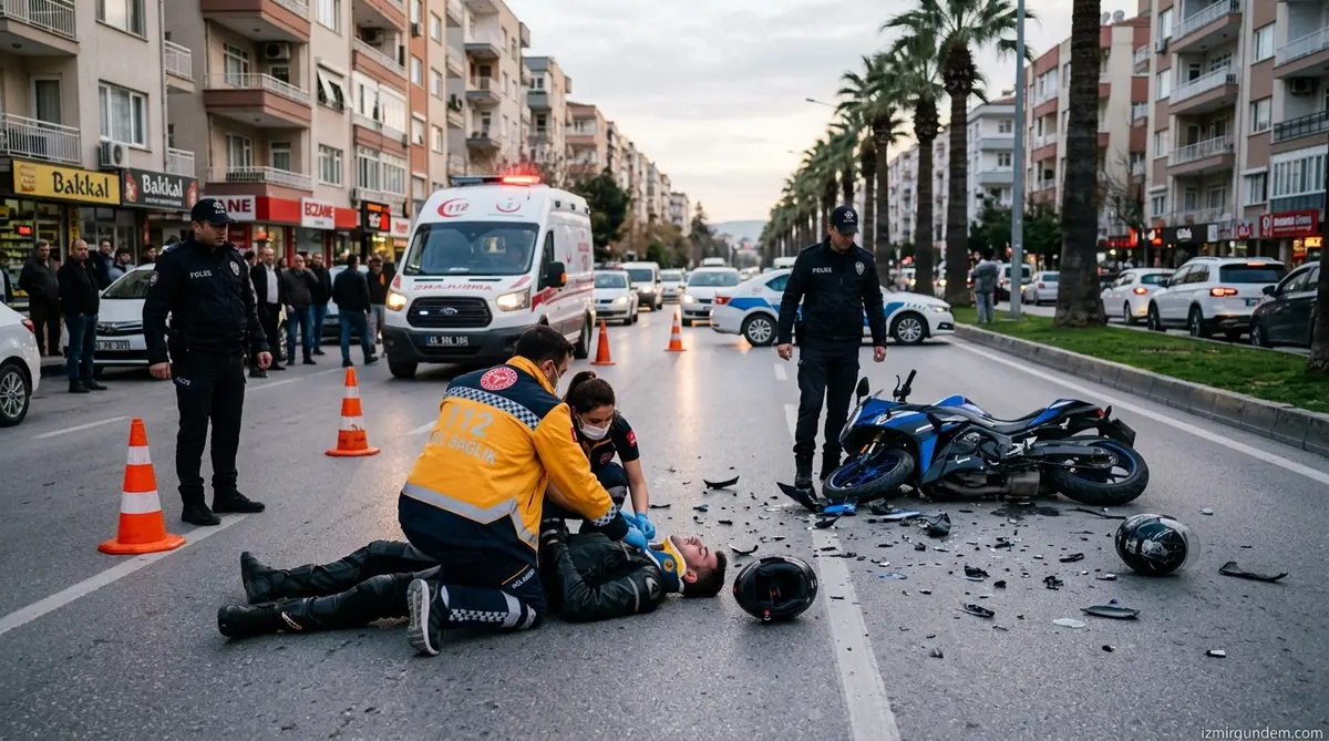 Balçova'da Feci Kaza: Motosiklet Sürücüsü Ağır Yaralı