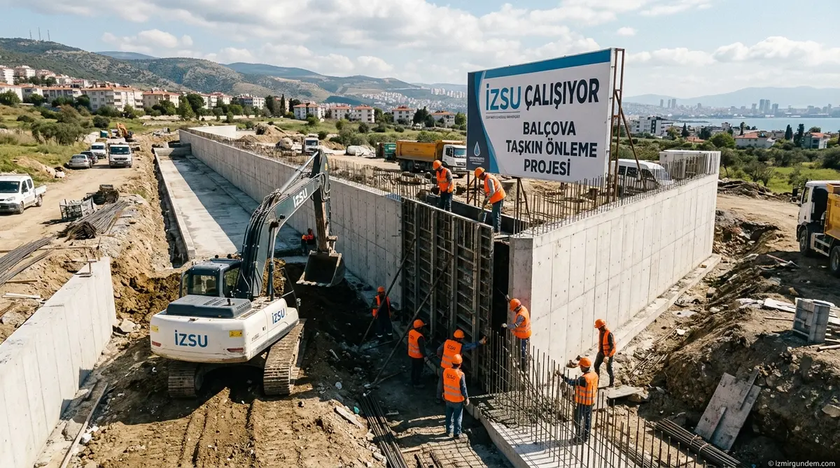 Balçova'da Taşkınlara 110 Milyonluk Set: İZSU Çalışıyor
