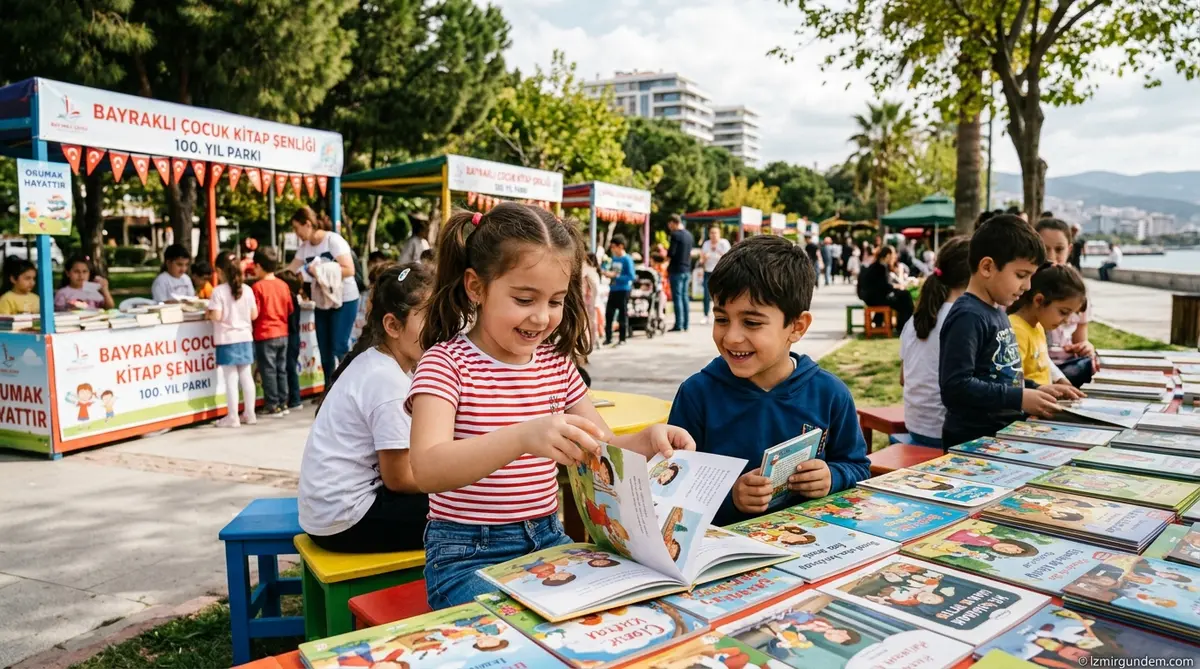 Bayraklı Çocuk Kitap Şenliği 100. Yıl Parkı'nda Renkli Anlara Sahne Oldu