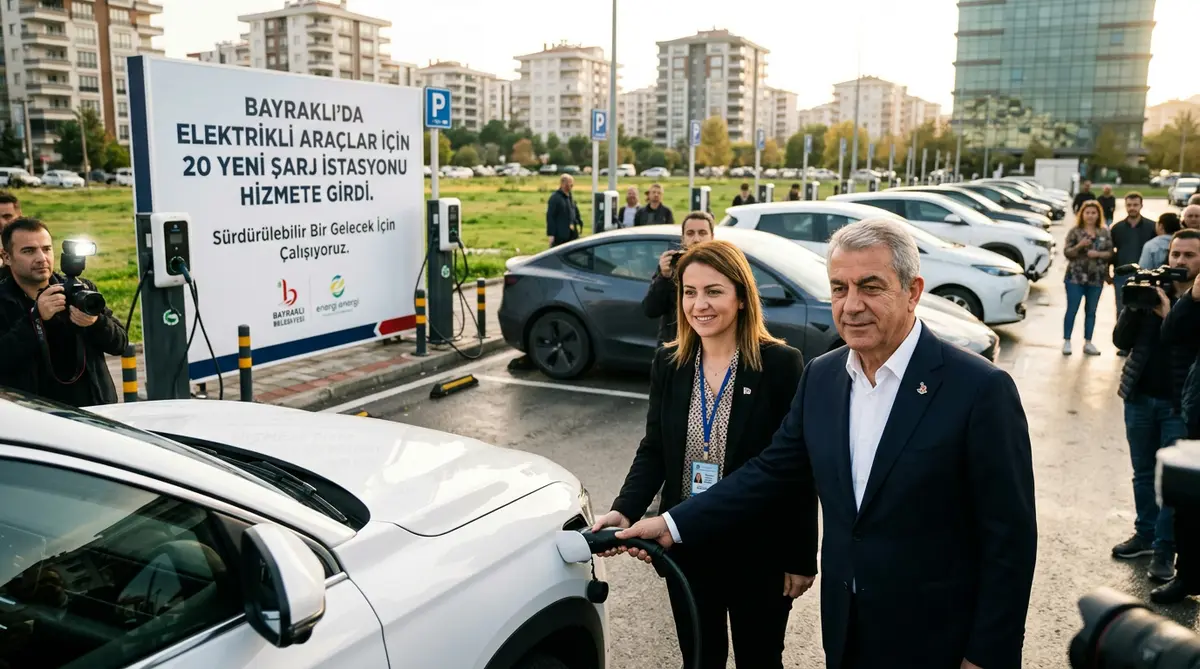 Bayraklı'da Elektrikli Araçlar İçin 20 Yeni Şarj...