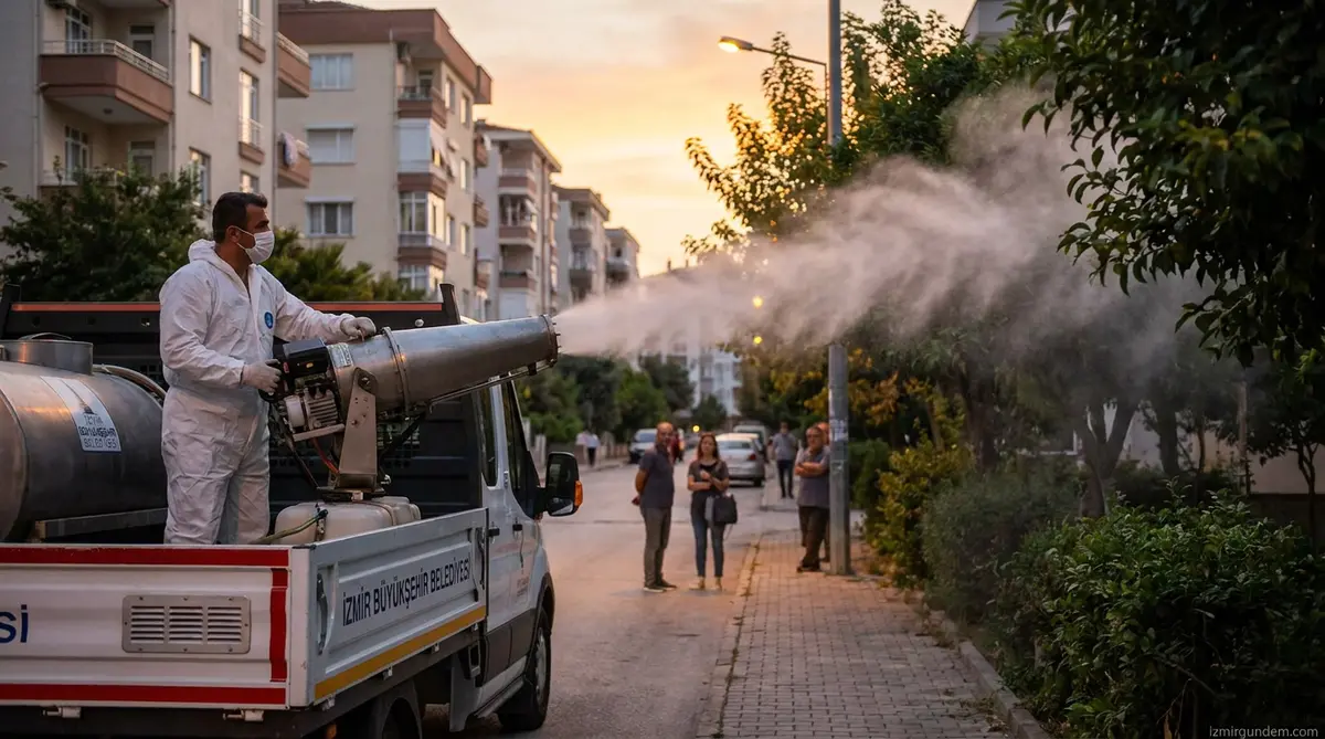 Bayraklı'da Yaz Seferberliği: 25 Mahalle İlaçlanıyor