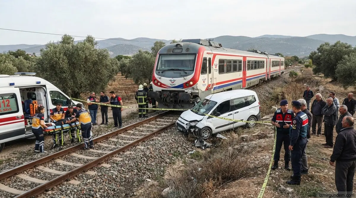 Bayındır'da Tren Hafif Ticari Araca Çarptı: 1 Yaralı