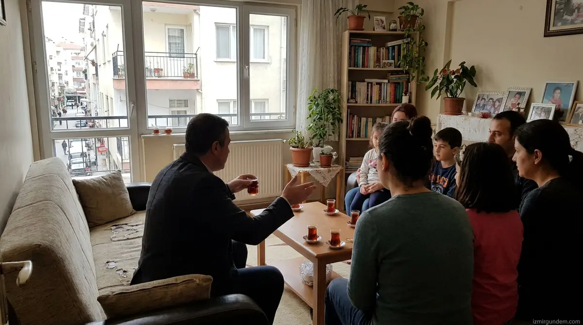 Başkan Ömer Eşki'den yangınzede Alkın Ailesi'ne vefa ziyareti
