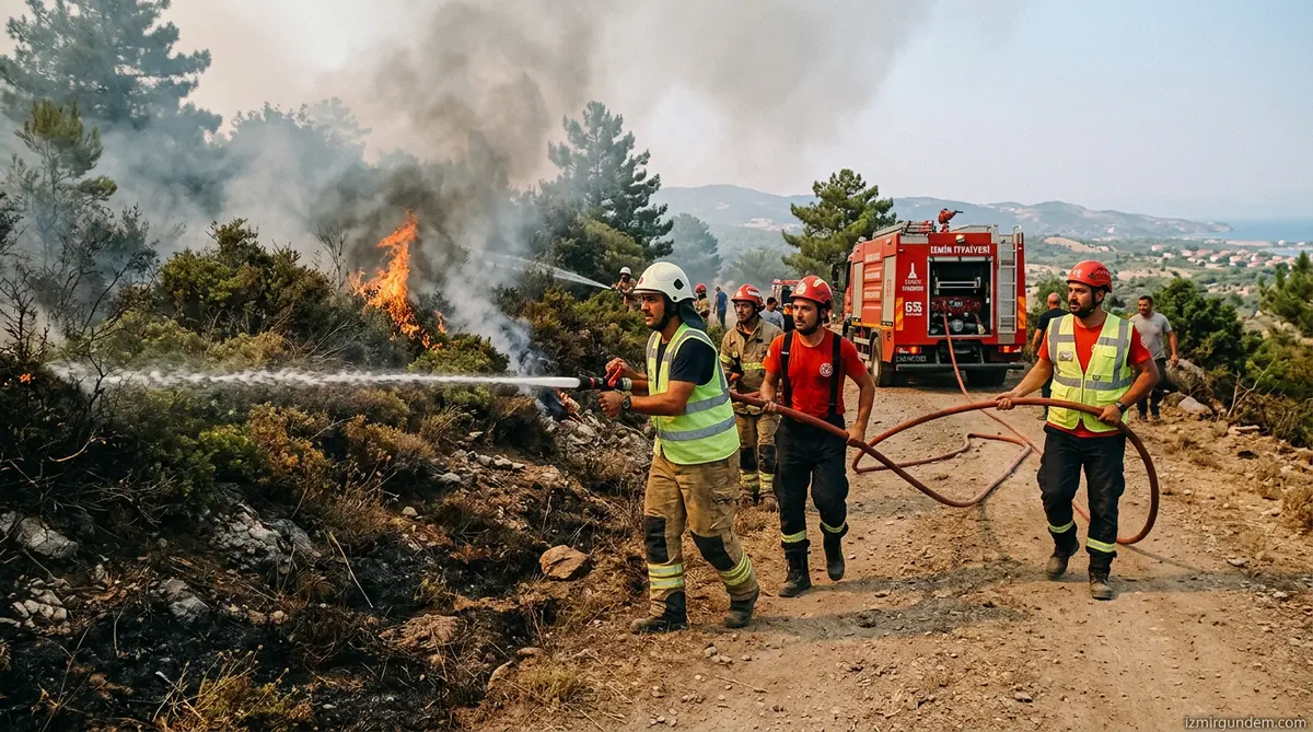 Bergama Kozak Yaylası ve Çandarlı'da Yangın Seferberliği
