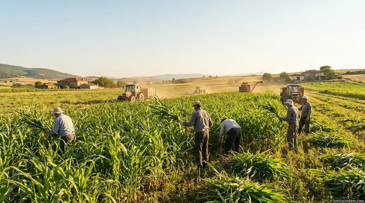 Bergama'da Su Tasarruflu Yem Hasadı: 30 Dekarlık Alanda Yeni Dönem