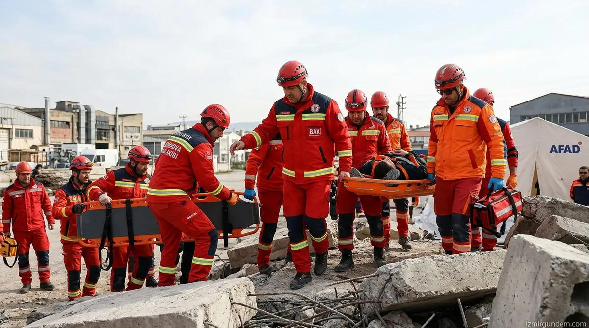 Bornova BAK Ekibi AFAD Tatbikatında Gövde Gösterdi