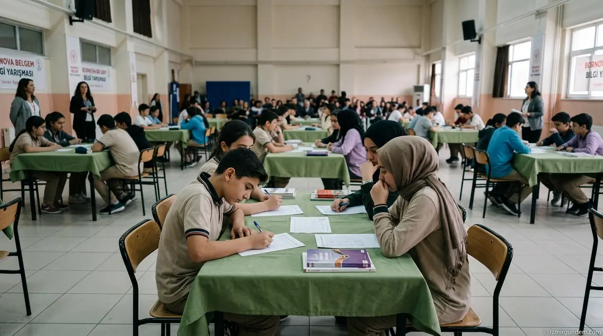 Bornova BELGEM Bilgi Yarışması: Çamdibi'nde 70 Öğrenci Ter Döktü