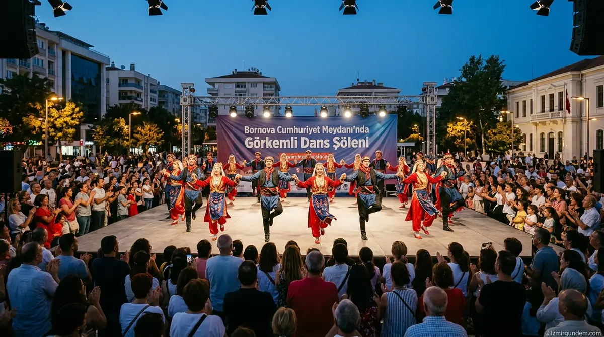Bornova Cumhuriyet Meydanı'nda Görkemli Dans Şöleni