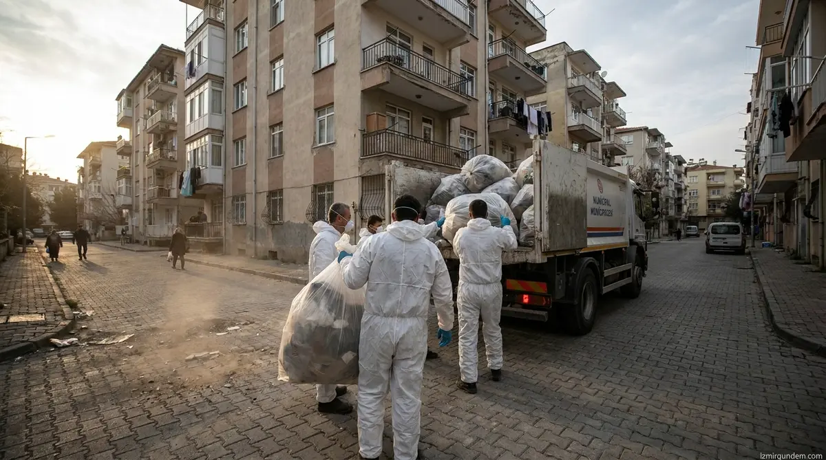 Bornova Erzene Mahallesi'nde Çöp Ev Operasyonu: Yüzlerce Kilo Atık