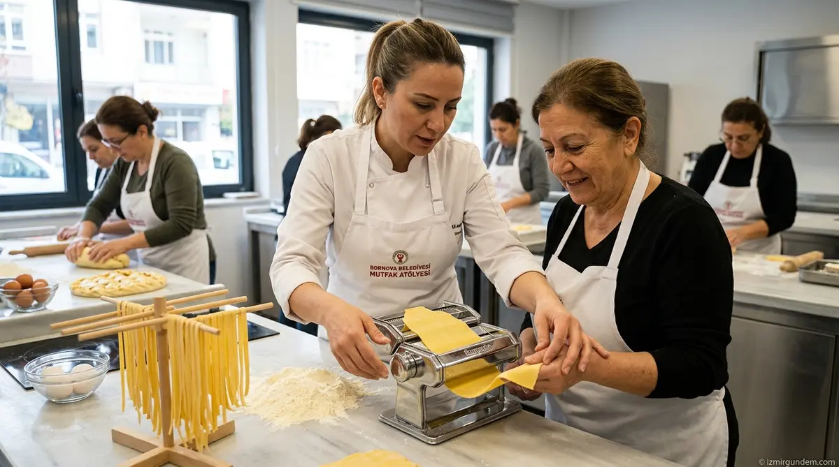 Bornova Mutfak Atölyesi Pastacılıktan Makarnaya Eğitim Veriyor