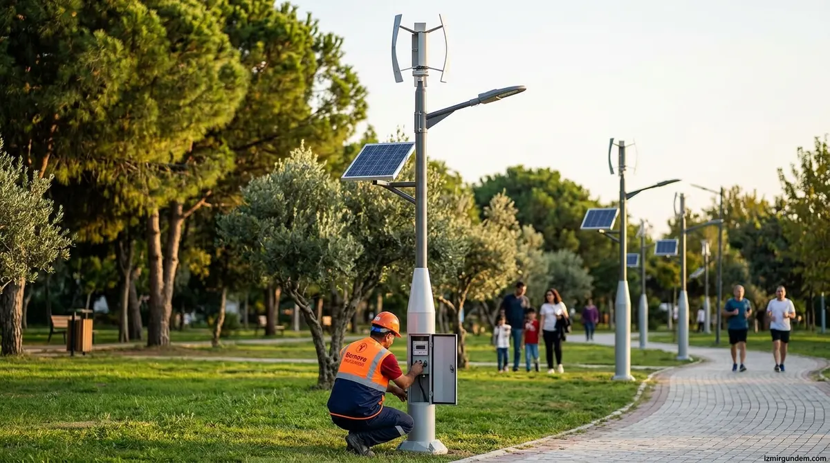 Bornova Parklarında Hibrit Enerji Devrimi Başladı