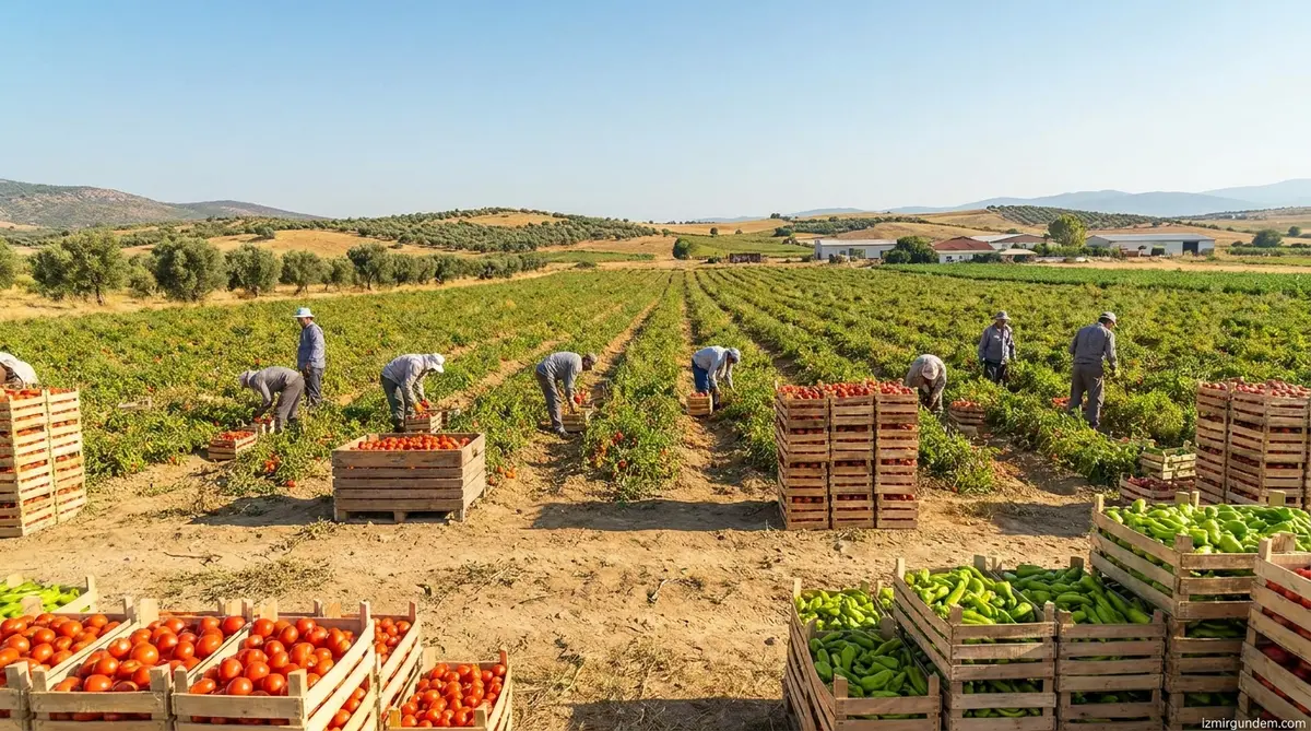 Bornova Yakaköy Dayanışma Tarlası Hasadı Vatandaşa Can Suyu Oldu