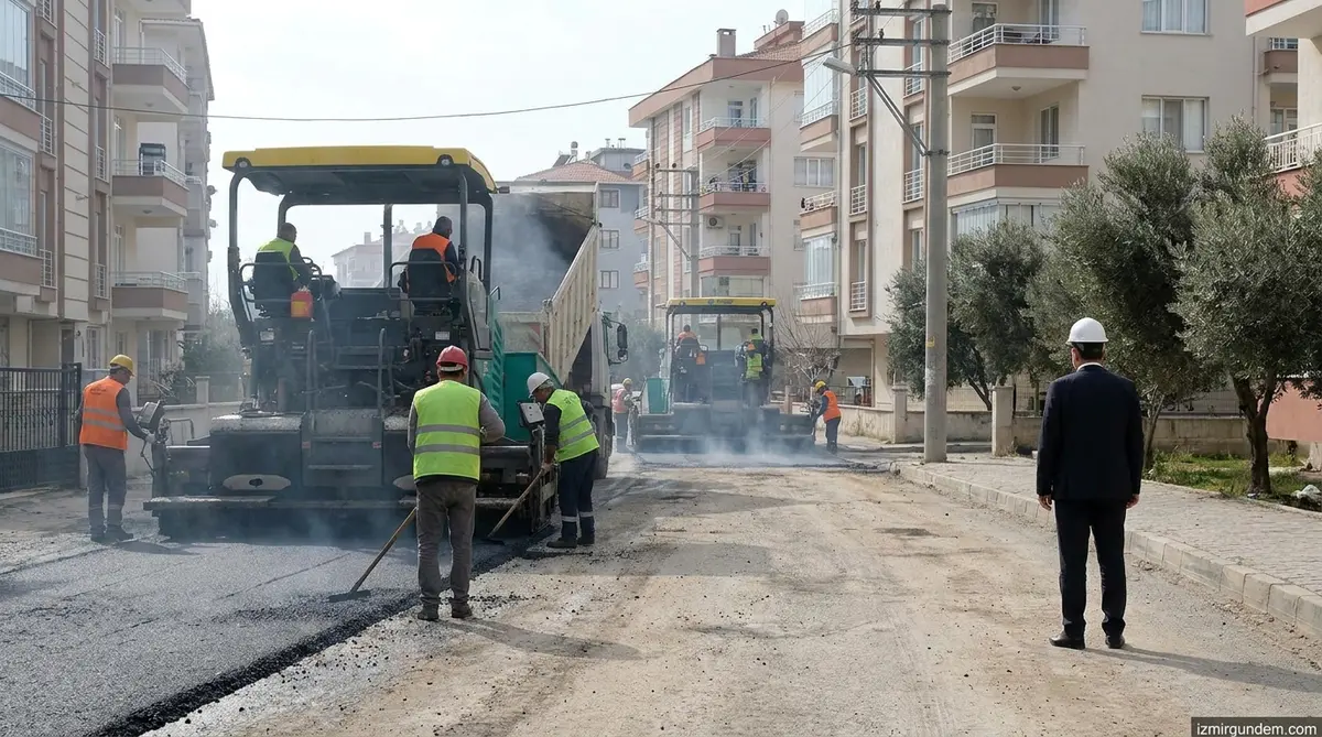 Bornova Çamdibi'nde 282 Sokak İçin Asfalt Seferberliği Başladı