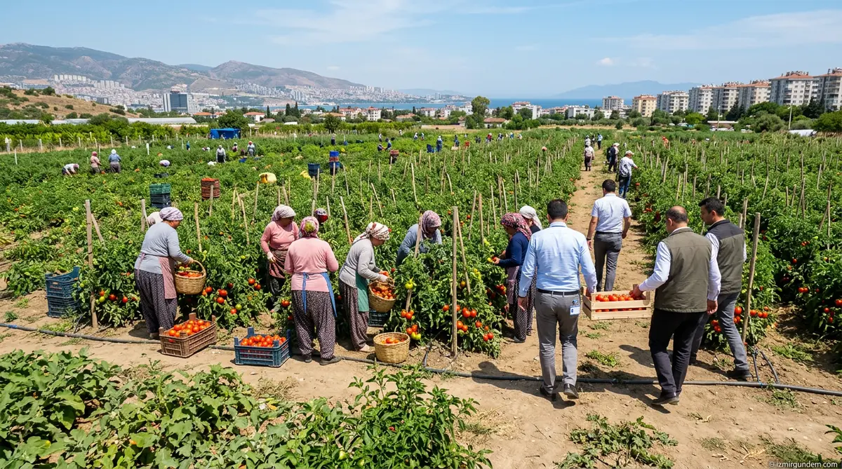 Bornova'da 30 Dönümlük Dev Kent Bostanı İçin Düğmeye Basıldı