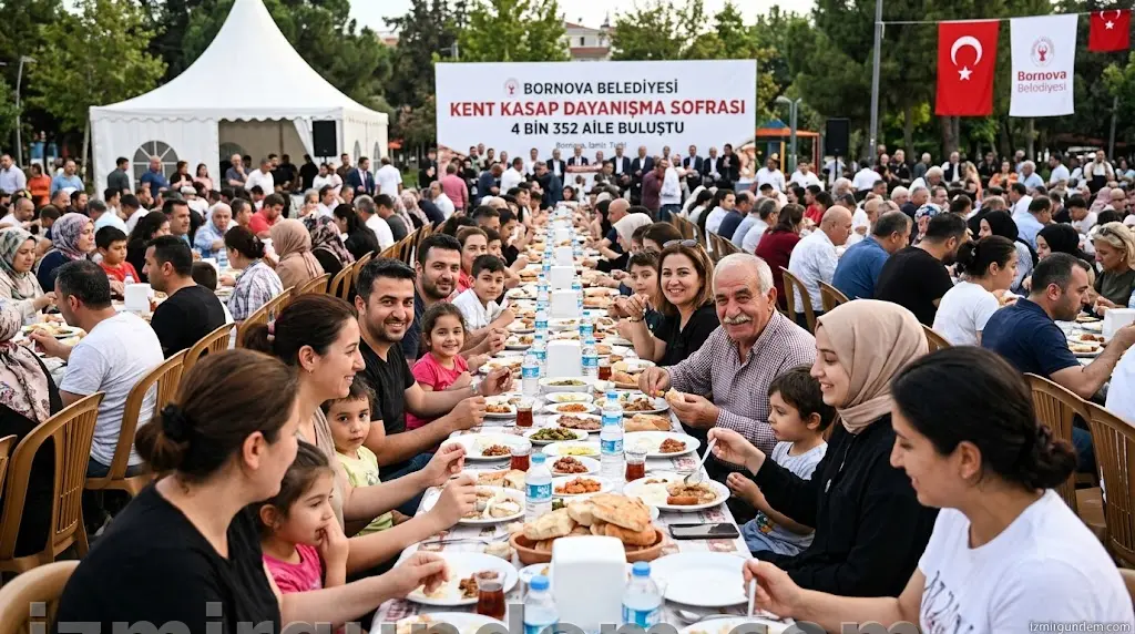 Bornova'da 4 Bin 352 Aile Kent Kasap Dayanışma Sofrasında Buluştu