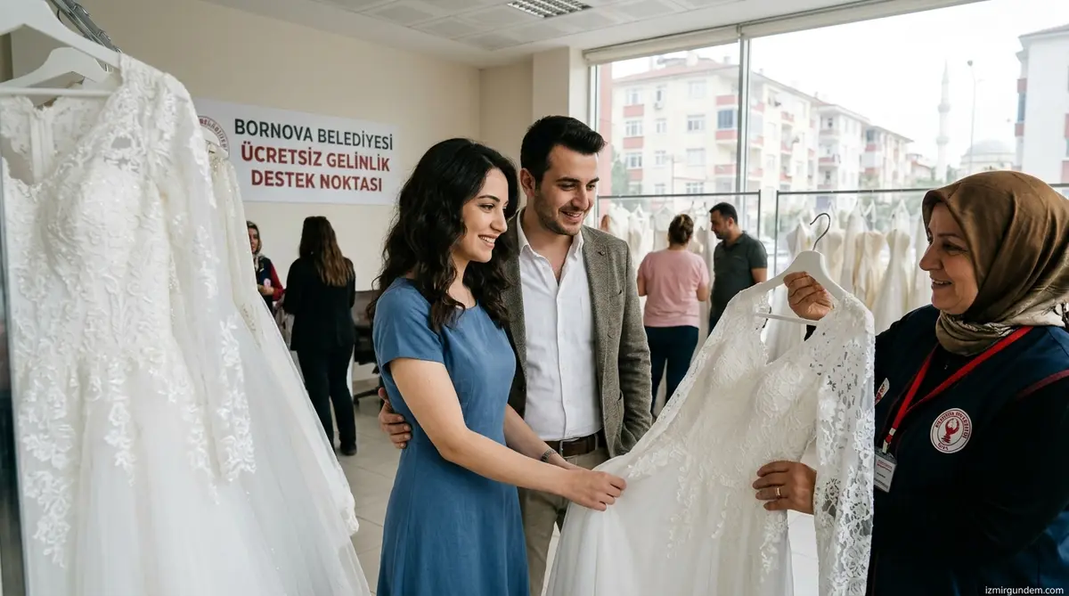 Bornova'da Evlenecek Çiftlere Müjde: Belediye Ücretsiz Gelinlik Veriyor