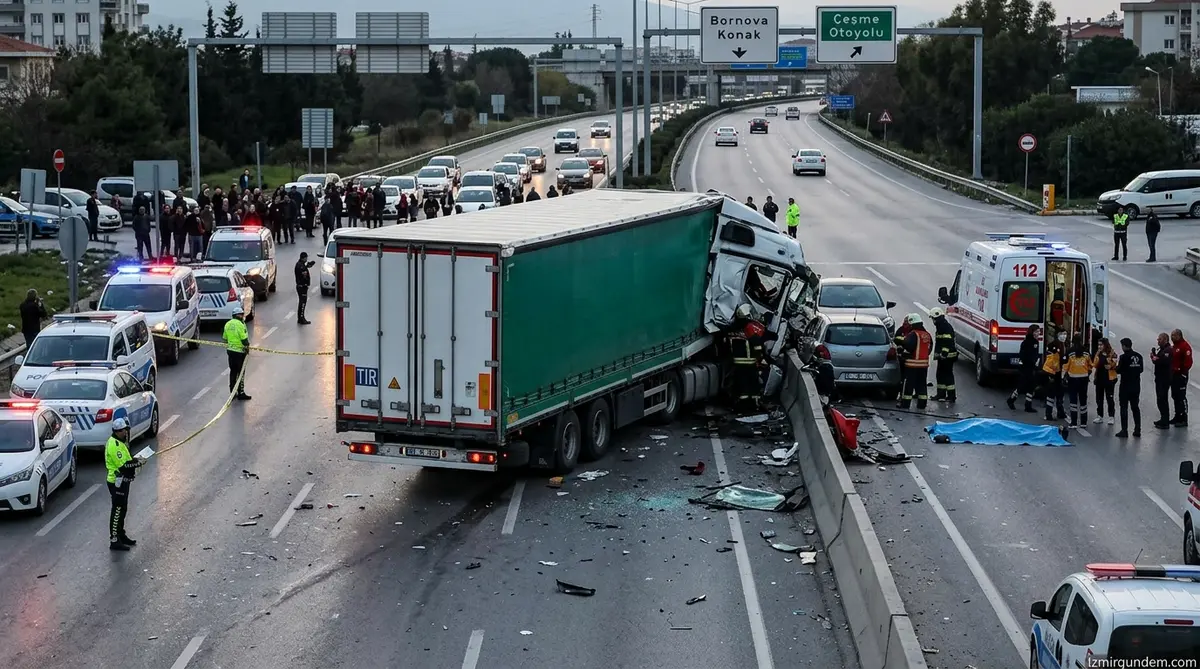 Bornova'da Freni Patlayan Tır Dehşet Saçtı: 3 Ölü
