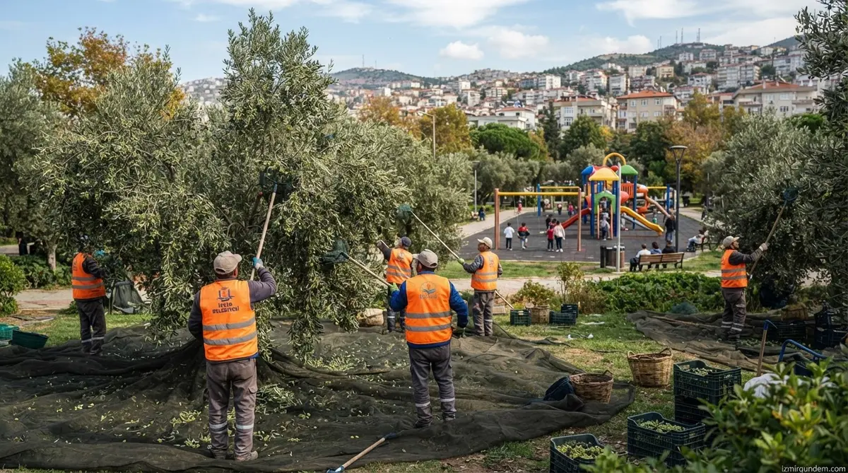 Bornova'da Park Hasadı: Zeytinler İhtiyaç Sahibine Gidecek