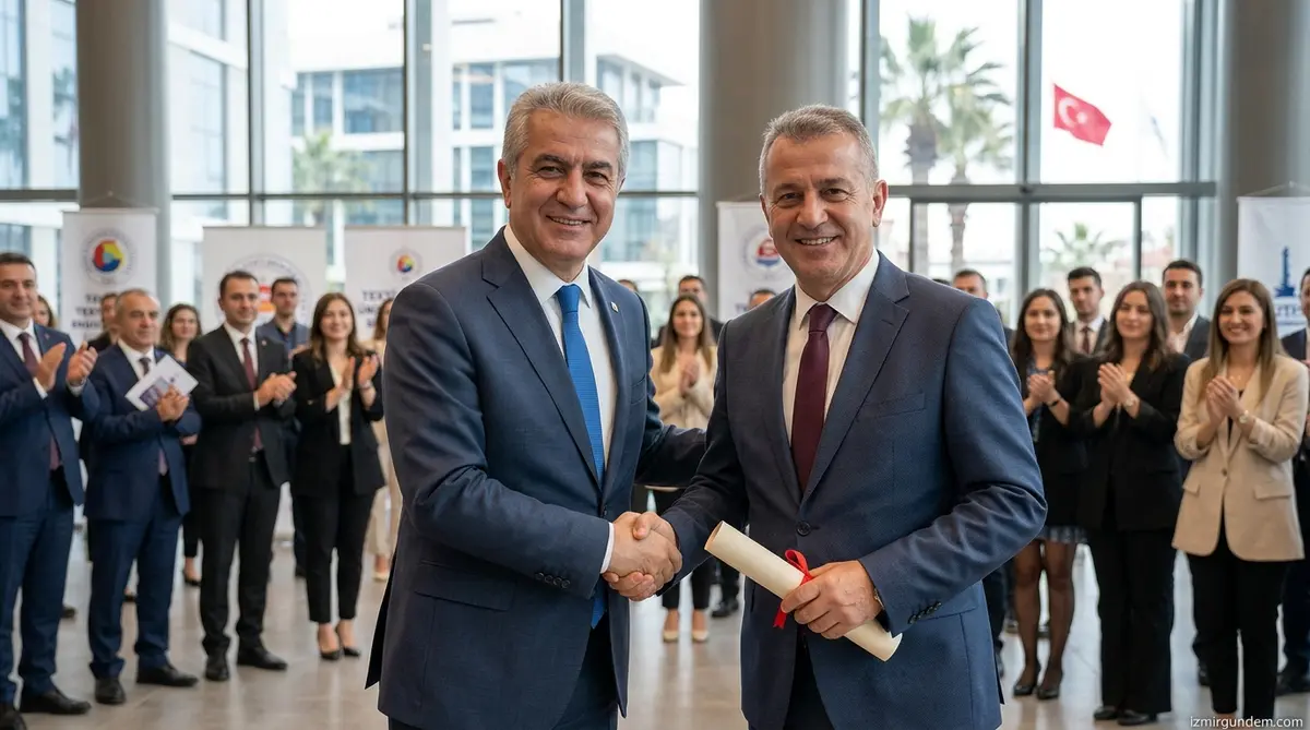 Bornova'da Tekstil Mühendisleri Buluştu: İki Başkanın Mezuniyet Gururu