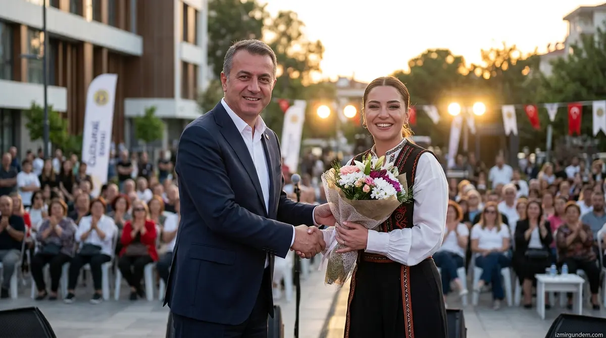Buca Belediye Başkanı Görkem Duman ve Sevcan Orhan...