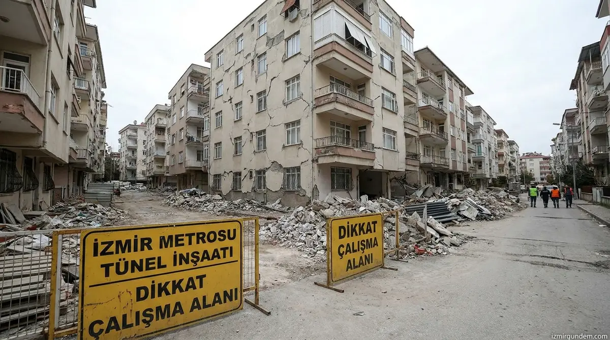 Buca Onat Tüneli Atamer Mahallesi'ni Boşalttı: 100 Hane Gitti