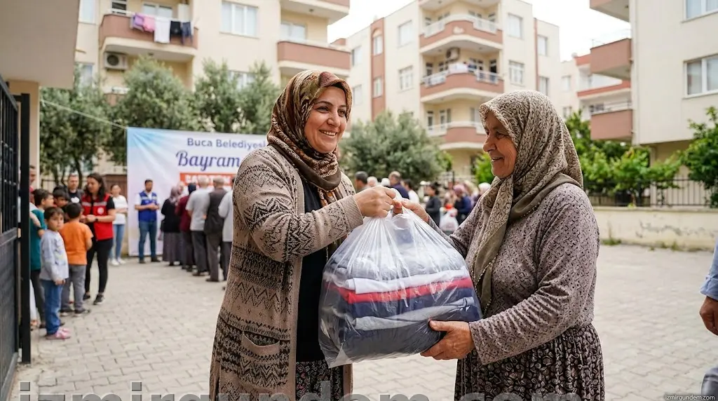 Buca'da 300 Haneye Bayramlık Kıyafet Desteği Başladı
