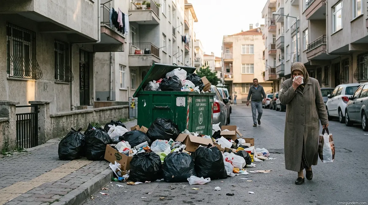 Buca'da Bayram Sabahı Çöp Kabusu: Sokaklar Kokuyor