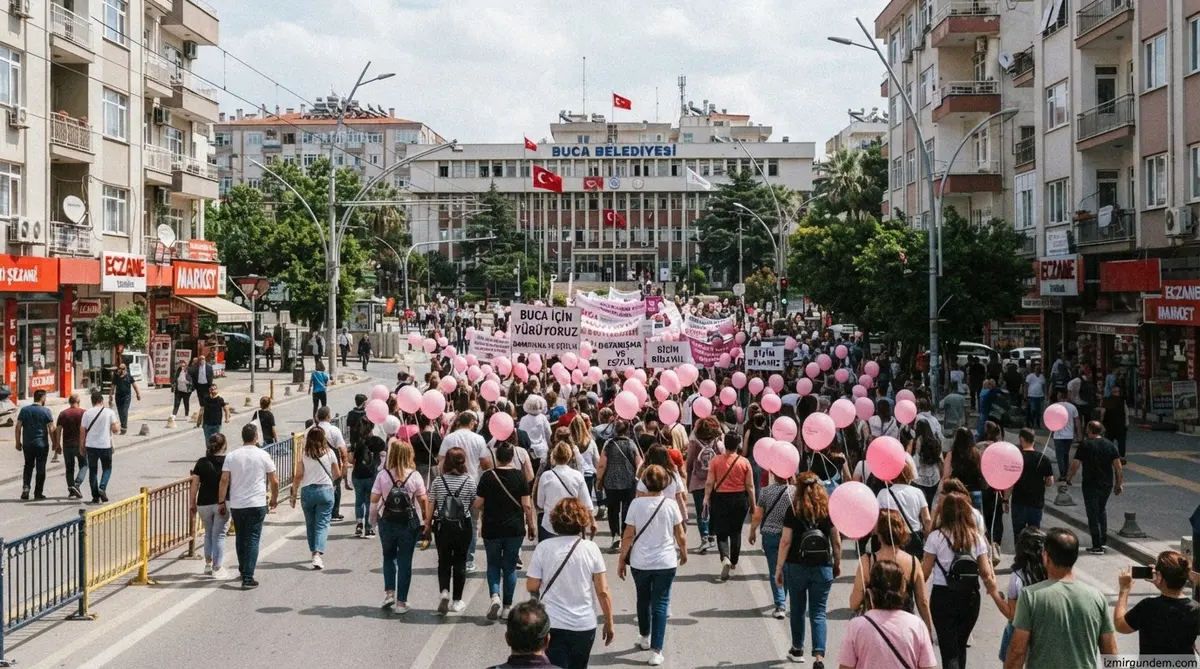 Buca’da Pembe Yürüyüş: Her 8 Kadından Biri Risk Altında