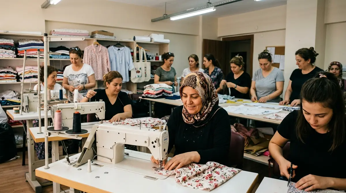 Buca'nın Kadınları Dikiş Kursuyla Üretime Katılıyor
