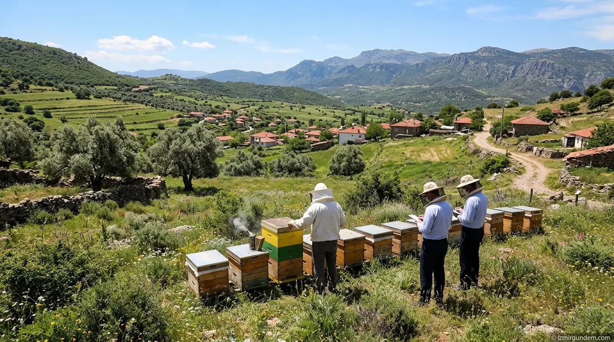 Cemil Tugay Bergama Köylerinde: Arı Sağdı Çocuklarla Top Oynadı