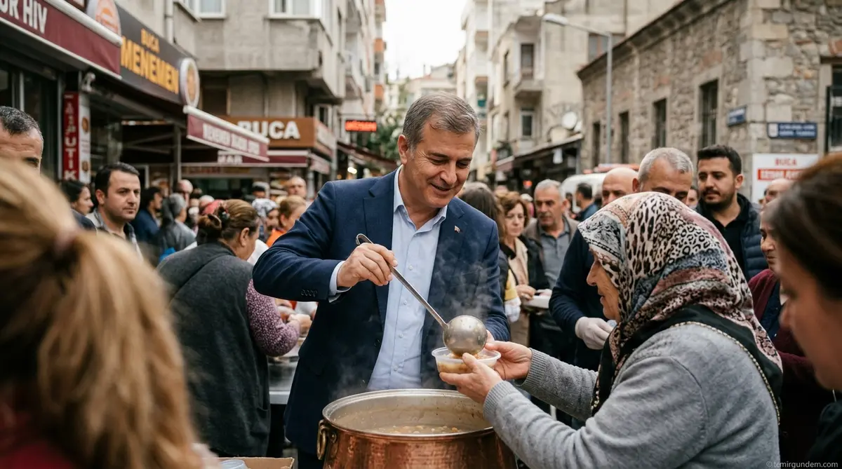 Cemil Tugay Menemen ve Buca'da Aşure Lokması Paylaştı