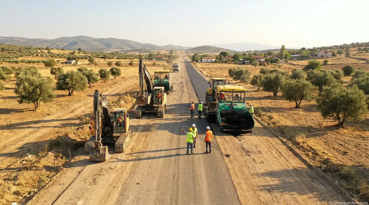 Dikili ve Bergama'da Yol Mesaisi: 16 Kilometrelik Hat Yenileniyor