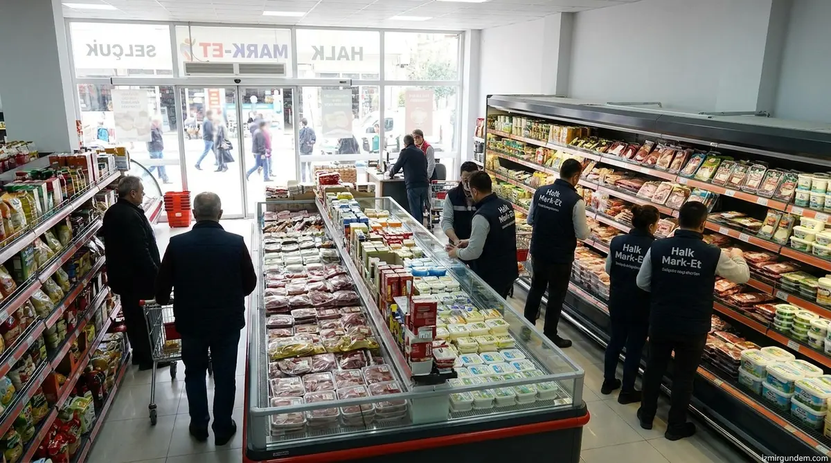 Efes Selçuk Halk Mark-Et ile Ucuz Gıda Sofralara Ulaşıyor