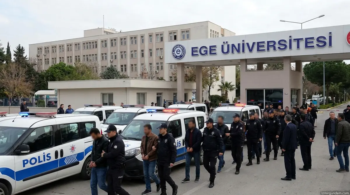Ege Üniversitesi'nde İhale Operasyonu: 45 Gözaltı