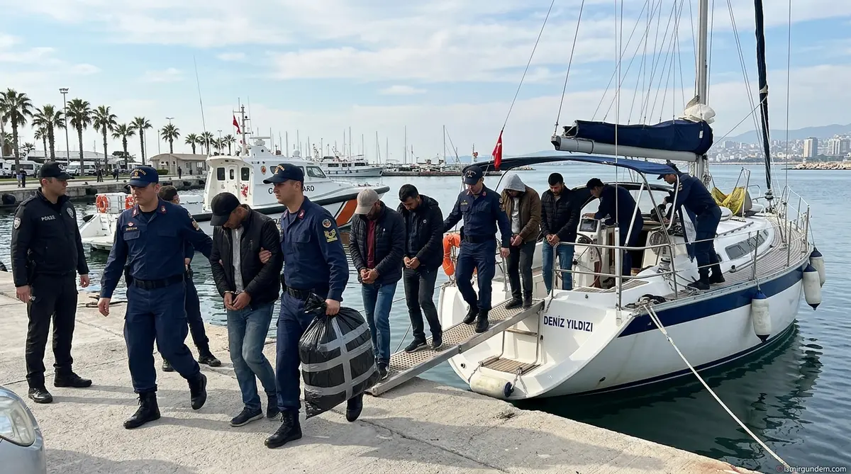 Ege'de Yelkenli Tekneye Skank Operasyonu: 8 Tutuklama