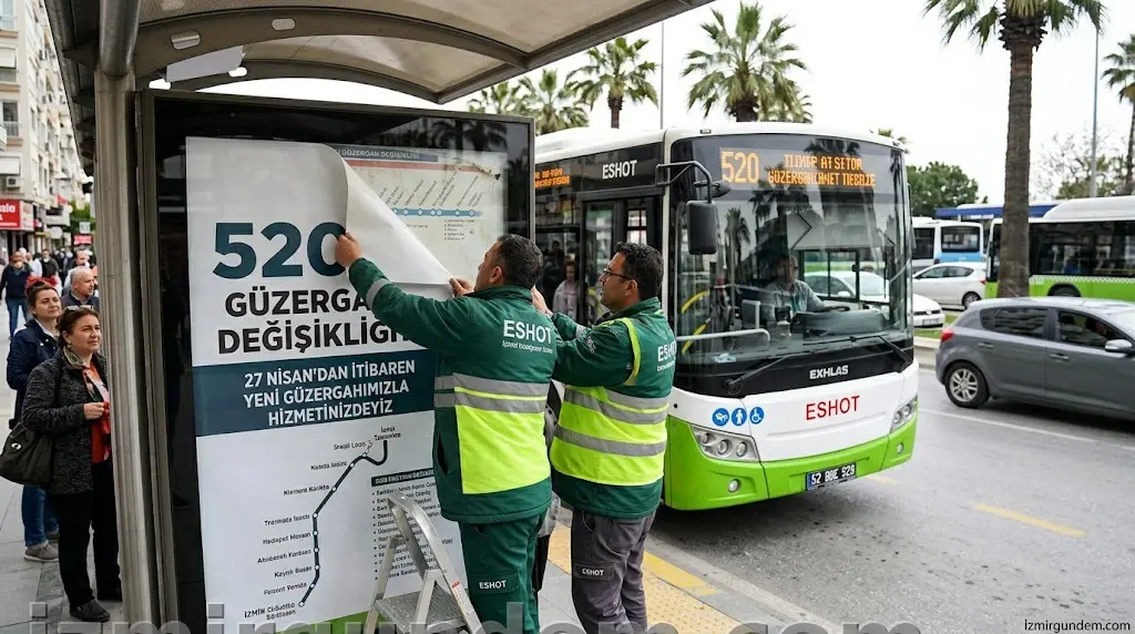 ESHOT 520 Hattında Güzergah Değişiyor: 27 Nisan'da Yeni Dönem Başlıyor