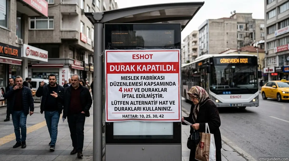 ESHOT'tan Meslek Fabrikası Ayarı: İzmir'de 4 Hat ve Onlarca Durak Kapatıldı