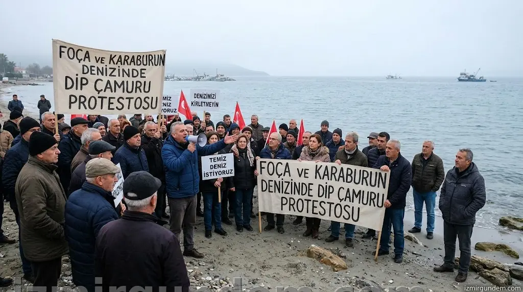 Foça ve Karaburun Denizinde Dip Çamuru Protestosu