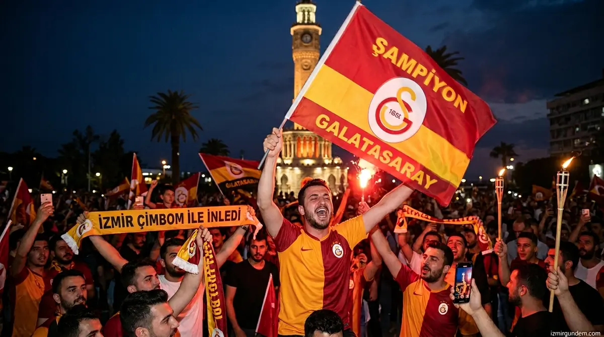 Galatasaray Şampiyonluğu İzmir Sokaklarını İnletti